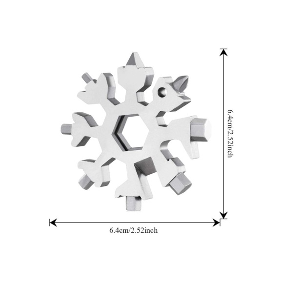 Snowflake Multitool Keychain Screwdriver - Picture 1 of 5